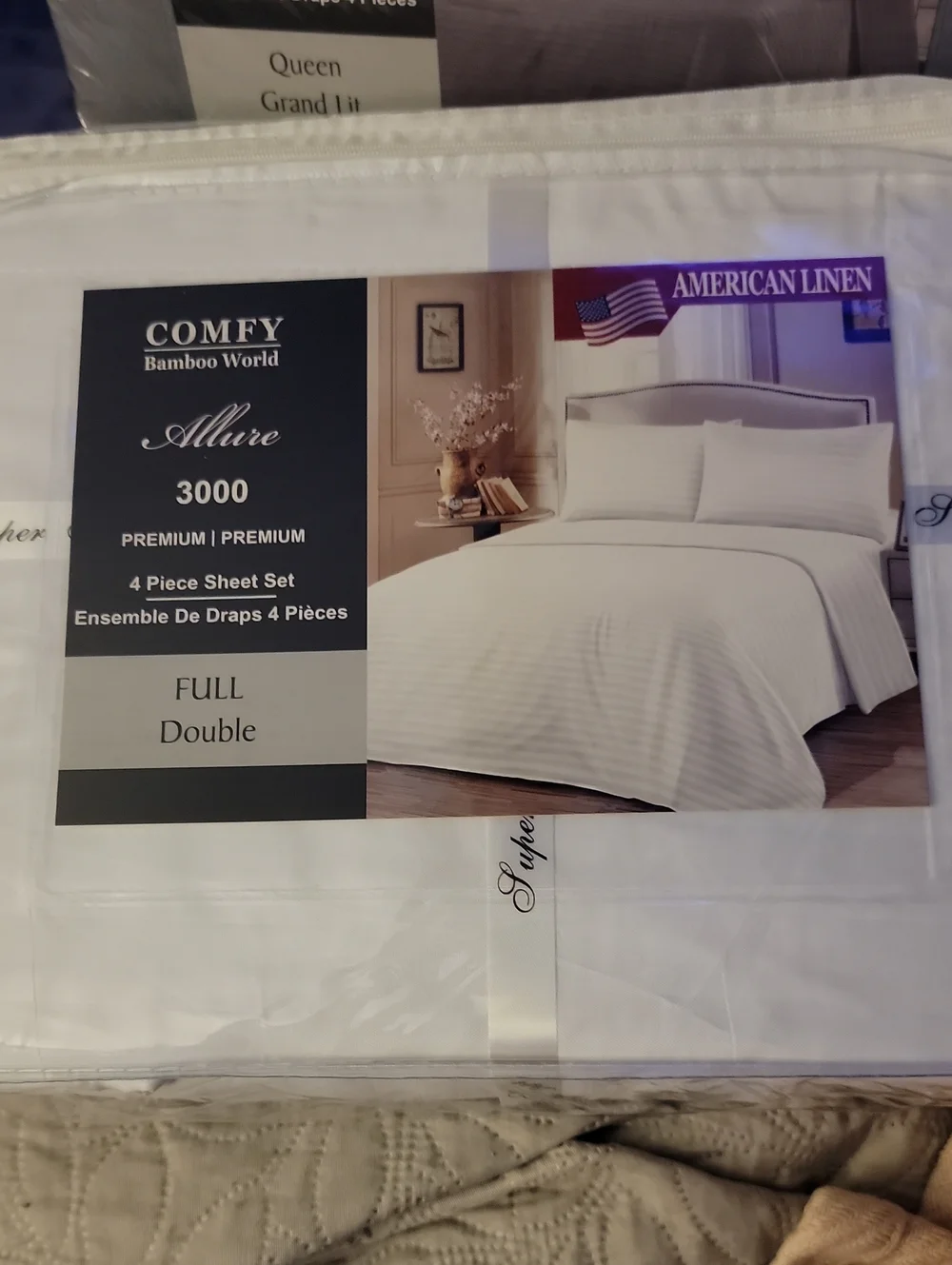 Allure 3000 White Full Sheet Set - 4 Piece
